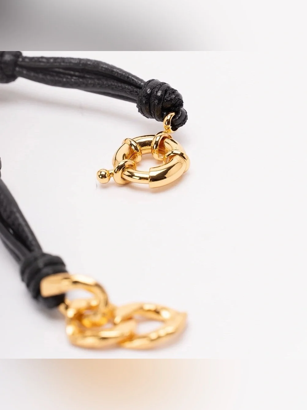 SAINT LAUTENT Cassandra YSL logo multi strand leather bracelet